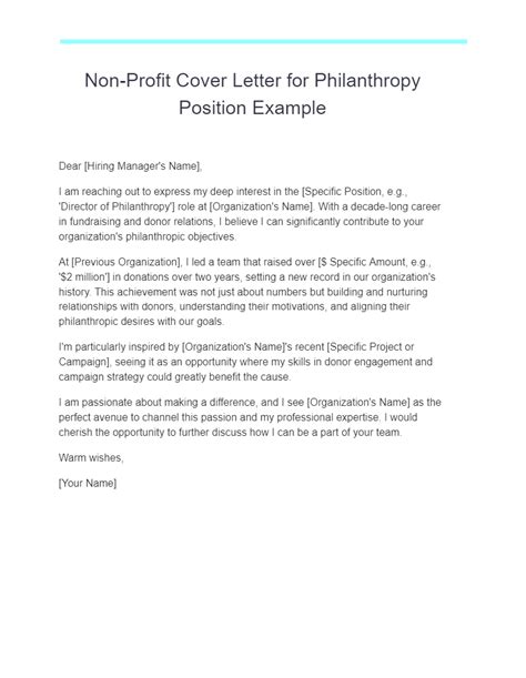 cover letter examples for nonprofits|Non Profit Cover Letter—Sample for Non Profit .
